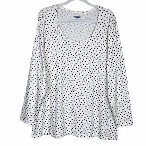 Old Navy Slim Fit Ribbed Knit Polka Dot Top